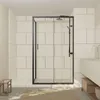 Porte de douche coulissante 140x200 cm - Verre transparent Voir les images du produit 2