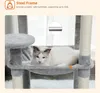 Purpurra Katzenbaum für große Katzen mit Metall Plüsch Produktbild-Vorschau 3