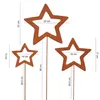 UNUS® Gartenstecker Sterne 3er Set Roststecker Produktbild-Vorschau 2