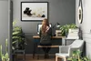 Bild 100x70 MDF-Rahmen Wandkunst Stein Blume Pflanze Produktbild-Vorschau 3