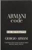 A black box with white text for Armani Code Eau de Toilette. Anteprima dell’immagine prodotto