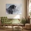 MuchoWow® Poster Pferd - Grau - Braun - Tiere - Rauch Produktbild-Vorschau 3