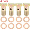 4 Sets M10x1.0mm Métrique Filetage Banjo Boulons Frein Voir les images du produit 2