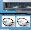 A collage showing a cleaning device with glasses being cleaned and a before-and-after comparison of dirty and clean glasses. Produktbild-Vorschau