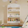 Wolkenregal mit 3 Ablagen für Spielzeug und Bücher, Weiß Produktbild-Vorschau 2