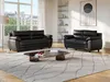 Couchgarnitur 3+2 - Kunstleder - Schwarz - MANOA Produktbild-Vorschau 2