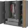 Schlafzimmerschrank  206 x 200 x 51 cm John 4D (Artisan + Produktbild-Vorschau 3