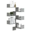 vidaXL Étagères d'angle murales 2 pcs. Gris Sonoma 40x40x50 Voir les images du produit 9