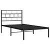 Bettgestell mit Kopfteil Metall Schwarz 100x200 cm Produktbild-Vorschau 3