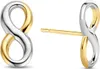 Damen Ohrstecker Infinity echt Gold 585 (14 kt) in bicolor Produktbild-Vorschau 2