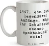 Mr. & Mrs. Panda Kaffeetasse Spruch 1947 Geburtstag - Weiß Produktbild-Vorschau 3