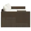 The Living Store 2-tlg. Garten-Lounge-Set mit Kissen Braun Produktbild-Vorschau 5