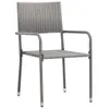 The Living Store 3-tlg. Garten-Essgruppe Poly Rattan Produktbild-Vorschau 5