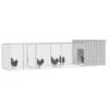 The Living Store Hühnerkäfig Grau 400x91x100 cm Verzinkter Produktbild-Vorschau 2