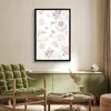 MuchoWow® MuchoWow® Gerahmtes Poster Blumen - Muster - Produktbild-Vorschau 2