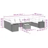Design 11-tlg. Garten-Sofagarnitur mit Kissen Grau Poly Produktbild-Vorschau 8