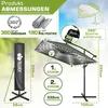 tillvex® Alu Sonnenschirm Rechteckig Ø 330 cm mit LED Solar Produktbild-Vorschau 2