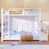 Łóżko piętrowe Flieks 90 x 200 cm z szufladami i półką, Podgląd zdjęcia produktu 4