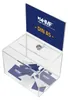 Spendenbox Acryl für DIN A5 Blatteinschub von HMF mit den Maßen 21.5 x 16 x 16 cm Voir les images du produit