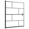 vidaXL Duschkabine ESG 116x140 cm Schwarz Produktbild-Vorschau 1