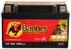 A motorcycle battery with branding and product details. Produktbild-Vorschau