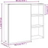 vidaXL Armoire de toilette avec éclairage LED aspect chêne Voir les images du produit 7