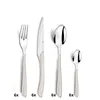 A set of four pieces of cutlery: a fork, a knife, a large spoon, and a small spoon, arranged in a line against a white background. Náhled obrázku produktu