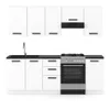 ULWEHOME | Küchenzeile 220 cm Mattweiß, Küchenmöbel-Set Produktbild-Vorschau 2