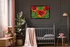 MuchoWow® Gerahmtes Poster Nahaufnahme von roten Mohnblumen Produktbild-Vorschau 3