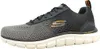 A side view of a single grey Skechers athletic shoe against a white background. Produktbild-Vorschau