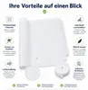 Fliegengitter Fenster 100 x 130 cm Weiß mit Klettband Produktbild-Vorschau 3