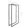 Rastrelliera per Legna da Ardere Nera 80x25x150 cm in Anteprima dell’immagine prodotto 6