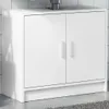 vidaXL Waschbeckenunterschrank Weiß 63x29x55 cm Produktbild-Vorschau 2
