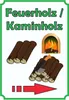 Verkaufsschild Schild Feuerholz Hochkant mit Pfeil rechts Produktbild-Vorschau 1