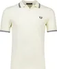 Fred Perry Polo Twin Tipped einfarbig Creme Produktbild-Vorschau 7