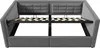 Sofá tapizado convertible de 90x200 cm, que sirve como Vista previa de la imagen del producto 12