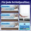 The image shows three different sleeping positions on a mattress, with text indicating suitability for each position. A separate section highlights the mattress thickness and firmness level. Náhled obrázku produktu