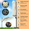 Parasol de jardin Ikodm 3 m beige, parasol à pied déporté Voir les images du produit 6