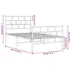 A line drawing of a metal bed frame with dimensions indicated by lines and text. Náhľad obrázku produktu