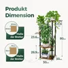Bamworld Pflanzenständer Blumenständer Metall Schwarz Produktbild-Vorschau 6