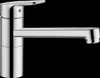 A chrome kitchen faucet against a black background. Anteprima dell’immagine prodotto