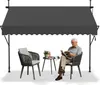LARS360 Dunkelgrau 250cm Klemmmarkise Balkonmarkise mit Produktbild-Vorschau 1