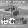 An exploded diagram showing the components of a valve fitting set, with labels in German and English. Produktbild-Vorschau