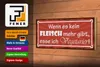 Holzschild Spruch 27x10cm wenn es kein Fleisch mehr gibt Produktbild-Vorschau 4