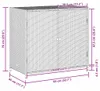 vidaXL Szafka ogrodowa brązowa 83x45x76 cm z polirattanu Podgląd zdjęcia produktu 6