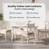 vidaXL Vankúš na sedenie 4 ks Béžová 40 x 40 x 6 cm Náhľad obrázku produktu 6
