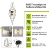 Rustikale Außenlampe Wand in Weiß Gold E27 IP44 Laterne Produktbild-Vorschau 2
