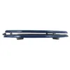 A side view of a closed dark blue toilet seat. Voir les images du produit