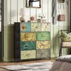 INONEFT Kommode mit 9 Schubladen, Retro Sideboard mit Produktbild-Vorschau 7