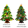 Árbol de Navidad de fieltro con guirnalda de luces LED y 32 Vista previa de la imagen del producto 5